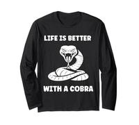 Simple Snake reptile quote life better with a Cobra Long Sleeve T-Shirt