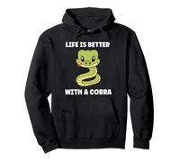Simple Snake reptile quote life better with a Cobra Pullover Hoodie