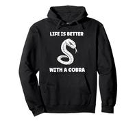 Simple Snake reptile quote life better with a Cobra Pullover Hoodie