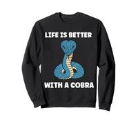 Simple Snake reptile quote life better with a Cobra Sweatshirt