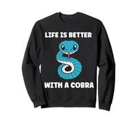 Simple Snake reptile quote life better with a Cobra Sweatshirt