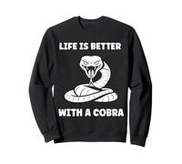 Simple Snake reptile quote life better with a Cobra Sweatshirt