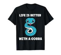 Simple Snake reptile quote life better with a Cobra T-Shirt