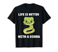 Simple Snake reptile quote life better with a Cobra T-Shirt
