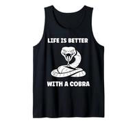 Simple Snake reptile quote life better with a Cobra Tank Top