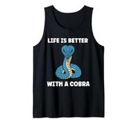 Simple Snake reptile quote life better with a Cobra Tank Top