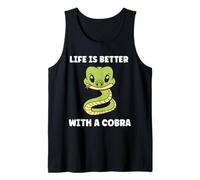 Simple Snake reptile quote life better with a Cobra Tank Top