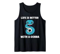 Simple Snake reptile quote life better with a Cobra Tank Top