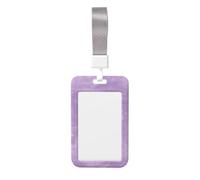 Simple Soft Velvet Texture Id Badge Holder | Hard Plastic Work Card Case Name Tag Protector For Office