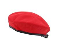 Simple Solid Color Light Plate Wool Beret for Children Spring/Summer Breathable Small Painter Hat Fashion Newsboy Hat for Doll (Red, One Size)