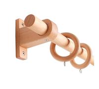 Simple Solid Wood Curtain Rod, Single Rod Roman Rod Bracket Set, Perforated, Bedroom, Top-Mounted, Side-Mounted, Easy Installation(320cm)
