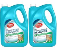 Simple Solution Cat Stain and Odour Remover, Enzymatic Cleaner with Pro-Bacteria Cleaning Power - 4 Litre (Pack of 2)