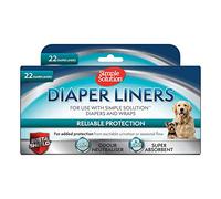 Simple Solution Disposable Dog Diaper Liners, Ultra Absorbency - 22 pack