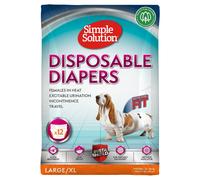Simple Solution Disposable Dog Diapers for Female Dogs Super Absorbent Leak
