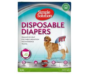 Simple Solution Disposable Dog Diapers for Female Dogs Super Absorbent Leak