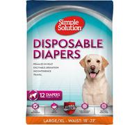 Simple Solution Disposable Dog Diapers for Female Dogs, True Fit, Abso
