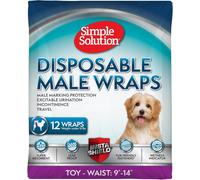 Simple Solution Disposable Dog Diapers for Male Dogs | Male Wraps with Super Ab