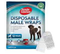 Simple Solution Disposable Diaper for Male Dogs - Size M: 38 - 58 cm, 12 pieces