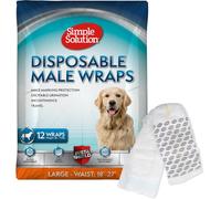 Simple Solution Disposable Dog Diapers for Male Dogs, with Super Absorbent Leak