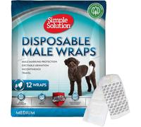 Simple Solution Disposable Dog Diapers for Male Dogs, with Super Absorbent Leak