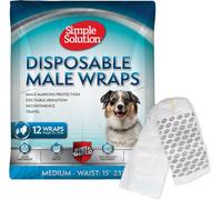 Simple Solution Disposable Dog Diapers for Male Dogs, with Super Absorbent Leak