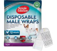 Simple Solution Disposable Dog Diapers for Male Dogs, with Super Absorbent Leak