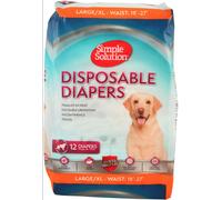 Simple Solution Disposable Diapers for Dogs - Large/Extra Large - Pack of 12
