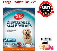 Simple Solution Disposable Diaper for Male Dogs - Size L: 45 - 69 cm, 12 pieces