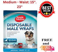 Simple Solution Disposable Diaper for Male Dogs - Size S: 30 - 48 cm, 12 pieces