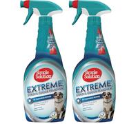 Simple Solution Extreme Pet Stain and Odour Remover, Enzymatic Cleaner with 3X Pro-Bacteria Cleaning Power - 945ml (Pack of 2)