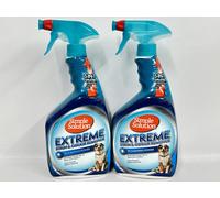 Simple Solution Extreme Pet Stain & Odour Remover Cleaner 2 X 945ml Spray Bottle