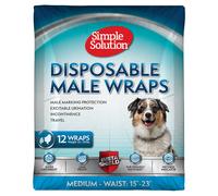 Simple Solution Disposable Diaper for Male Dogs - Size M: 38 - 58 cm, 12 pieces