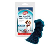 Simple Solution Washable, Absorbent Male Wraps with Leak Proof Fit for Excitable Urination, Incontinence, or Male Marking 1x Small Diaper