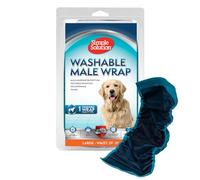 Simple Solution Washable, Absorbent Male Wraps with Leak Proof Fit for Excitable Urination, Incontinence, or Male Marking 1x Large Diaper