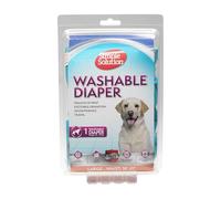 Simple Solution Washable Re-usable Female Dog Diapers, Absorbent with Leak Proof Fit for Excitable Urination, females in heat or Incontinence - 1 x Large Dog Diaper