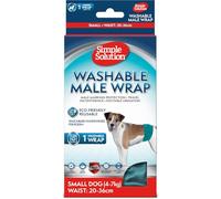 Simple Solution Washable, Re-Useable Absorbent Male Wraps with Leak Proof Fit for Excitable Urination, Incontinence or Marking - 1x Medium Diaper