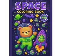 Simple Space Coloring Book for Kids Ages 3-7 - Easy Astronaut, Rocket & Planet Pages for Toddlers & Preschoolers - 50 Fun Images with 110 Single-Sided ... for Little Hands | No Bleed Through Design