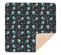 Simple Space-Themed Tigers Large Non-Slip Baby Gym & Activity Mat for Indoor Outdoor Non-Toxic Baby Crawling Mat for Babies Infants Toddlers, 50'' x 50''