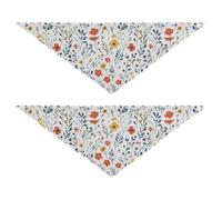 Simple Spring Fresh Floral bulk dog bandanas Adjustable Bib Handkerchief Cute Pet Holiday Accessories Decor for Dogs Cats L