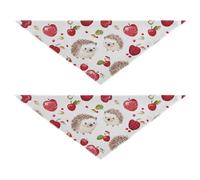 Simple Spring Hedgehog Red 2 Pack Bulk Dog Bandanas Bib Handkerchief Pet Holiday Accessories Decor for Dogs Cats