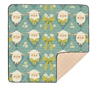 Simple Spring Sheep Cute Large Sturdy Baby Girl Play mat for Floor One-Piece Foldable Baby Tummy time Play mat for Babies Infants Toddlers, 50'' x 50''tapete de gimnasio para