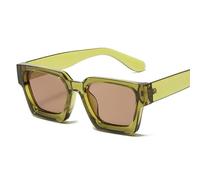 Simple Square Frame Sunglasses For Men And Women Outdoor Driving Commuting Sports Party Shopping Street Shooting Holiday Sun Glasses(Green)