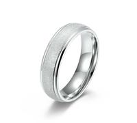 Simple Stainless Steel Inner And Outer Arc Pressure Sand Ring Titanium Steel Plated 18k Gold Men'S And Women'S Ring