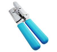Simple Steel Can Opener - Sturdy Metal Manual Lid Opener, Long-Lasting, Durable, Turn Knob, Tough & Sharp Tin Puncture Teeth Rollers, Non-Slip ABS Grip Handles, Rustproof, Bottles, Jars, Colour Range