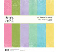 Simple Stories Basics Double-Sided Paper Pack 12"X12" 6/Pkg-Simple Vintage Life In Bloom