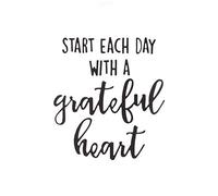 Simple Stories Carpe Diem Grateful Heart Black Decal, Synthetic Material, 17.6 x 11 x 0.1 cm