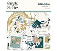 Simple Stories Remember Bits & Pieces Die-Cuts-60/Pkg