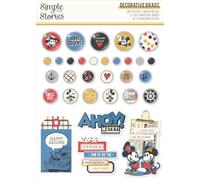 Simple Stories Say Cheese Classic Mouse Decorative Brads-27 Brads, 4 Chipboard