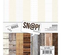 Simple Stories Simple Stories Double-Sided Paper Pad 6-inch x 6-inch 2-Snap Color Vibe Basics Wood and Notebook