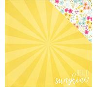Simple Stories Sunshine and Happiness Double Sided Cardstock x 12-inch Shine Bright 25 Sheets per Package, Acrylic, Multicoloured, 0.15 x 11.95 x 12.4 cm